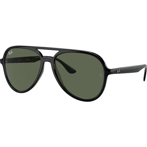 Grüne Linse Schwarzer Rahmen Sonnenbrille , unisex, Größe: 57 MM - Ray-Ban - Modalova