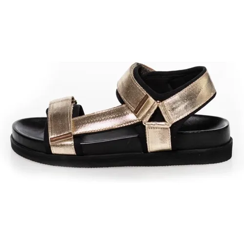 Goldene Metallriemen Sandalen , Damen, Größe: 40 EU - Copenhagen Shoes - Modalova