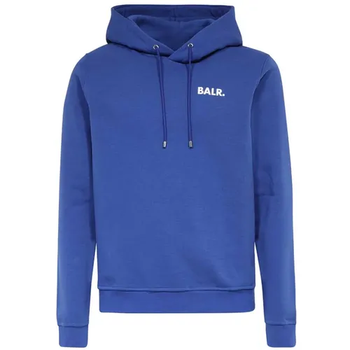 Gerippter Kapuzenpullover mit Logo-Print , Herren, Größe: XL - BALR. - Modalova