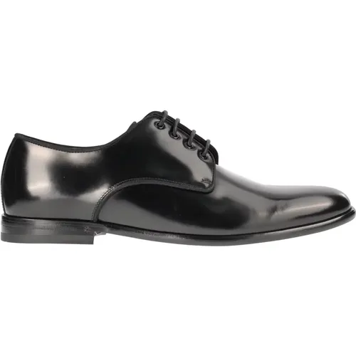 Schwarzer Derby-Schuh mit Schnürung , Herren, Größe: 39 EU - Dolce & Gabbana - Modalova