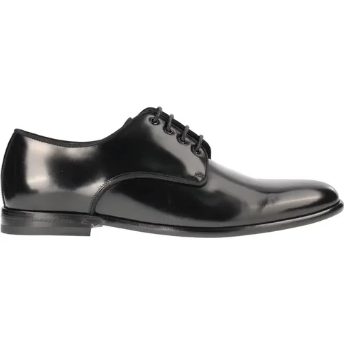 Schwarzer Derby-Schuh mit Schnürung , Herren, Größe: 42 EU - Dolce & Gabbana - Modalova