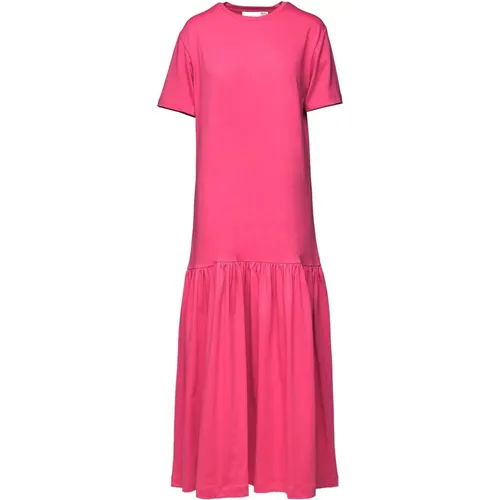 Long Dress with Short Sleeves , female, Sizes: S - Douuod Woman - Modalova