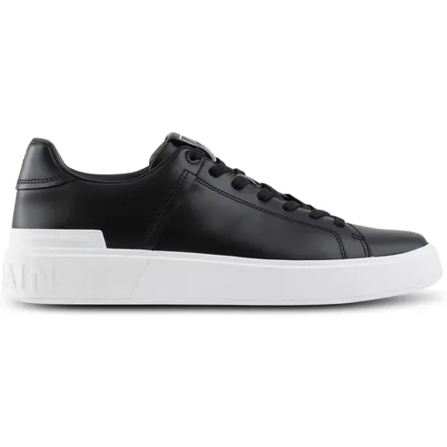 B-Court trainers in calfskin , female, Sizes: 8 UK, 7 UK, 3 UK, 4 UK - Balmain - Modalova