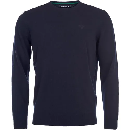 Navy Essential Lambswool Pullover , Herren, Größe: M - Barbour - Modalova