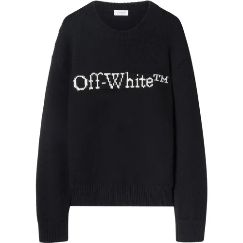 Sweater with Logo Embroidery , male, Sizes: XL, L - Off White - Modalova