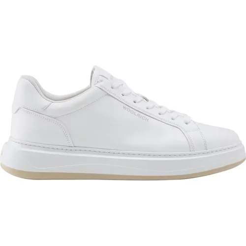 Weiße Sneakers für Schuhe , Herren, Größe: 41 EU - Woolrich - Modalova