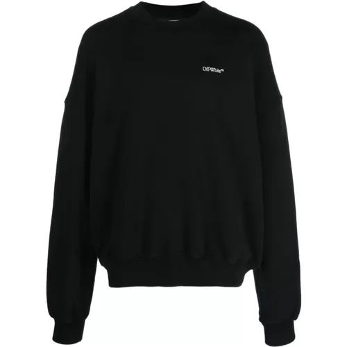 Schwarzer Logo Sweatshirt , Herren, Größe: XS - Off White - Modalova