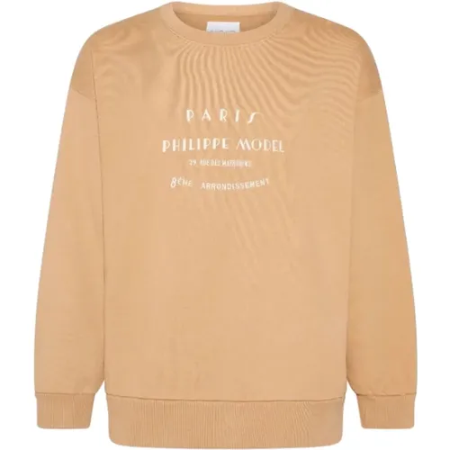 Hoodless Sweatshirt , female, Sizes: XL, L - Philippe Model - Modalova