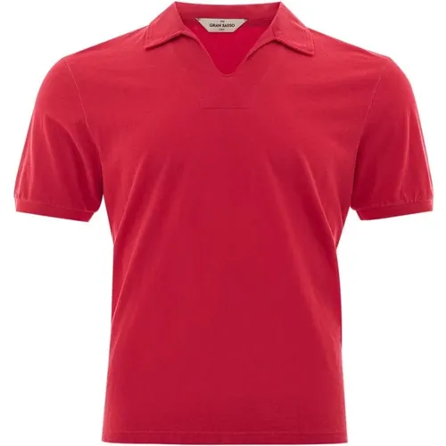 Elegantes Fuchsia Seiden Polo Shirt - Gran Sasso - Modalova