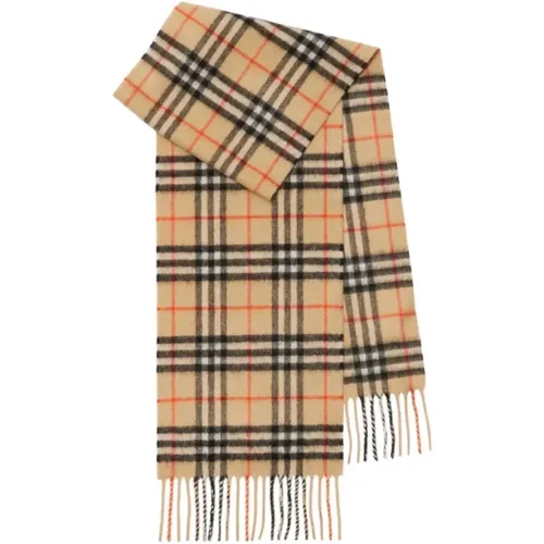 Vintage Check Cashmere Scarf for Kids , female, Sizes: ONE SIZE - Burberry - Modalova