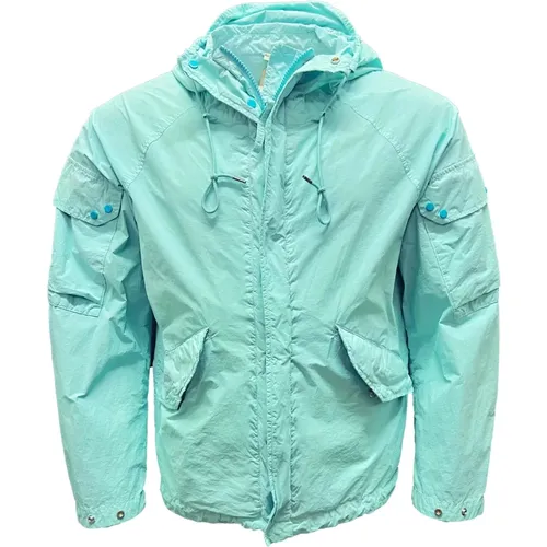 Lightweight Nylon Tactel Jacket, Dusty Turquoise , male, Sizes: 2XL, L, M, XL - Ten C - Modalova