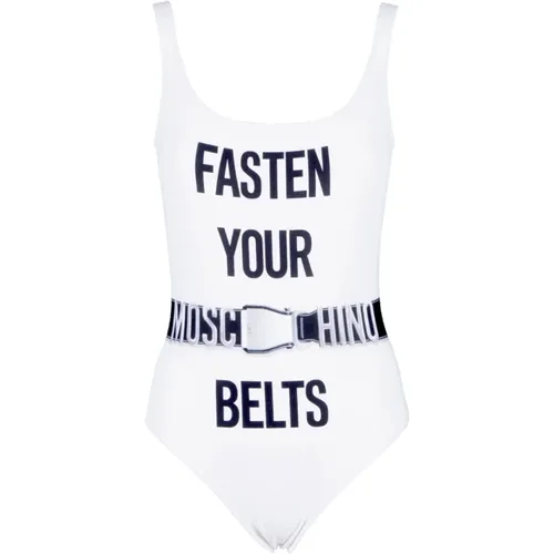 Belt Onepiece Swimsuit , female, Sizes: M - Moschino - Modalova