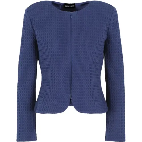 Waffelmuster Strickjacke - Emporio Armani - Modalova