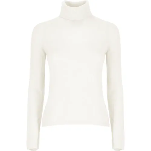 Kaschmir Hochgeschlossener Pullover Elfenbein , Damen, Größe: M - Vanisé - Modalova