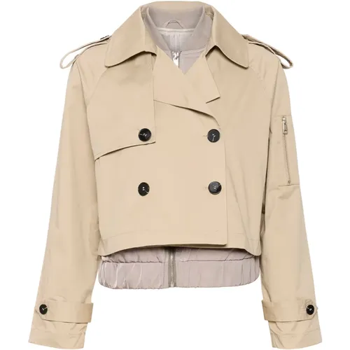 Cropped Jacket Warm Sand , female, Sizes: S, XL, M, 2XL, 3XL, L - Karen by Simonsen - Modalova