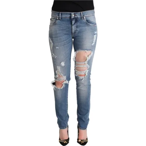 Schicke Distressed Skinny Jeans - Dolce & Gabbana - Modalova
