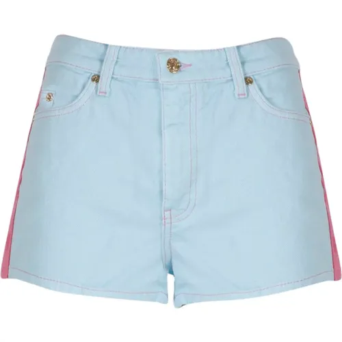 Denim Shorts with Lofg Tape , female, Sizes: W24 - Chiara Ferragni Collection - Modalova