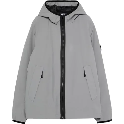 Graue Kapuzen-Windjacke - Stone Island - Modalova