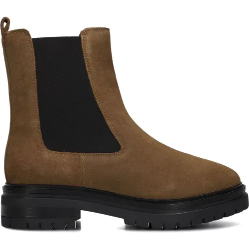 Braune Wildleder Chelsea Boots , Damen, Größe: 39 EU - Stefano Lauran - Modalova