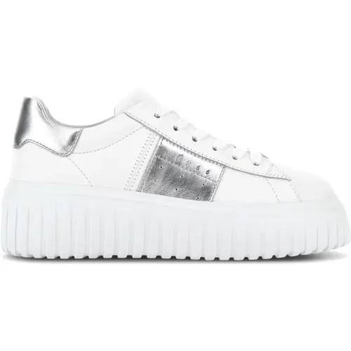 Gestreifte Sneakers , Damen, Größe: 39 EU - Hogan - Modalova