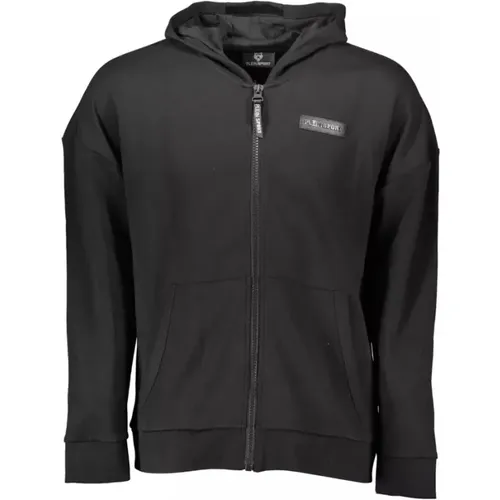 Zip Hoodie with Contrasting Accents , male, Sizes: XL, M - Plein Sport - Modalova