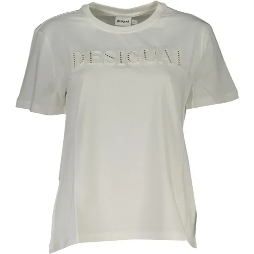 Short Sleeve Tee Cotton Logo , female, Sizes: S, XL, XS, L - Desigual - Modalova