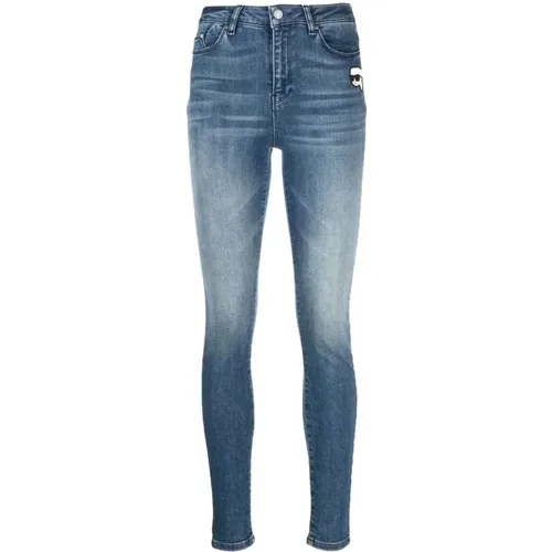 Ikonik 2.0 denim pants , female, Sizes: W27, W26 - Karl Lagerfeld - Modalova