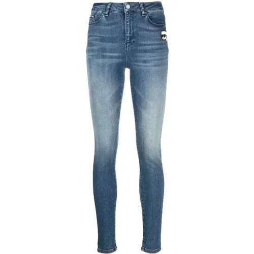 Gerades Jeans , Damen, Größe: W27 - Karl Lagerfeld - Modalova