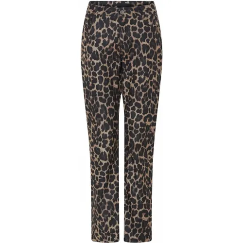 Leo Print Trousers , female, Sizes: XL, 3XL, L, 2XL, M - C.Ro - Modalova