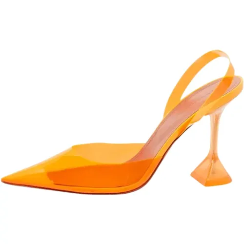 Pre-owned Fabric heels , female, Sizes: 7 1/2 UK - Amina Muaddi Pre-owned - Modalova
