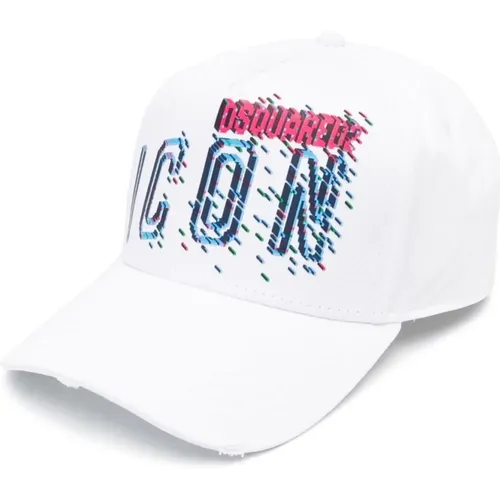 Logo Hat with Curved Visor , male, Sizes: ONE SIZE - Dsquared2 - Modalova