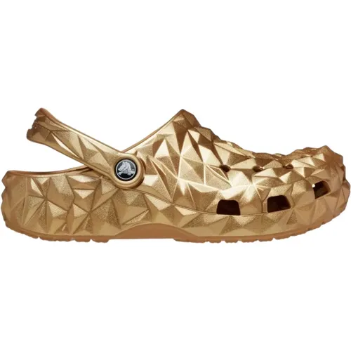 Goldene Sandalen für den Sommer , Damen, Größe: 37 EU - Crocs - Modalova