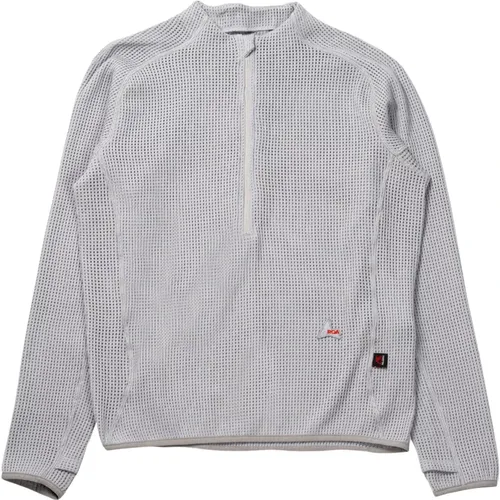 Mesh Zip Up Sweater , male, Sizes: S, L, M - ROA - Modalova
