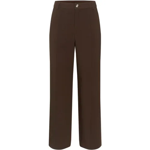 Elegant Frankasz Pants Chocolate , female, Sizes: XL, S - Saint Tropez - Modalova