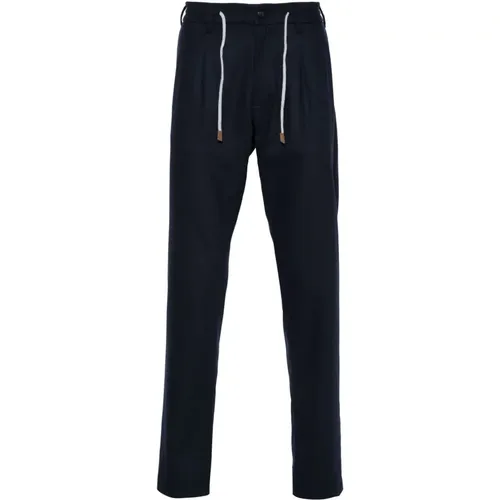 Wool/Cashmere Drawstring Trousers , male, Sizes: W31, W33, W36, W30, W34, W32, W38 - Eleventy - Modalova