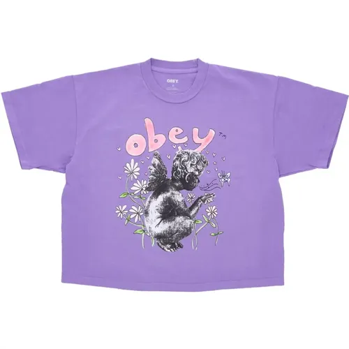 T-Shirts , Damen, Größe: M - Obey - Modalova