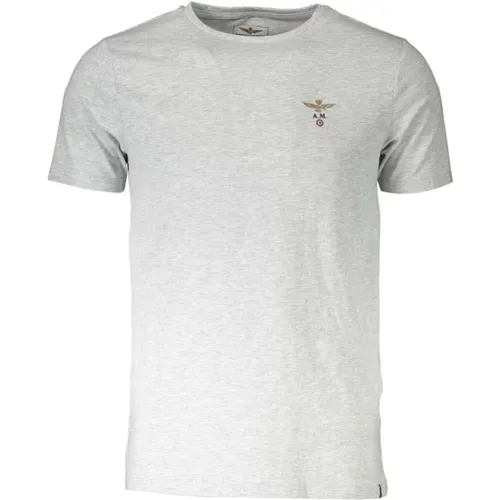 Logo Rundhals T-Shirt , Herren, Größe: 2XL - aeronautica militare - Modalova