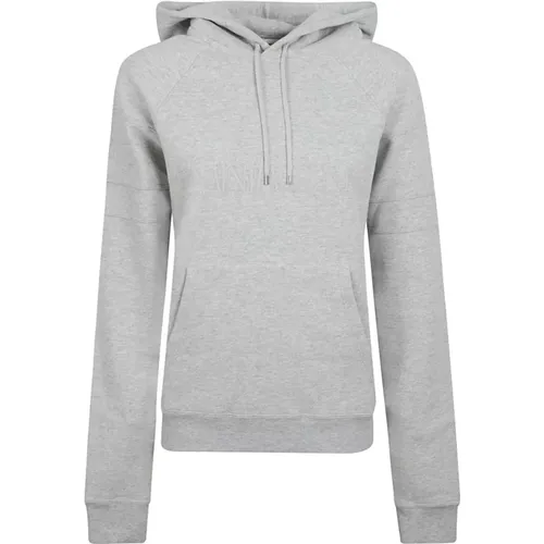 Gemütlicher Grauer Hoodie Raglan Avec D , Damen, Größe: XS - Saint Laurent - Modalova