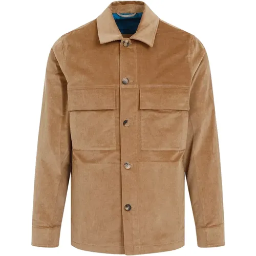 Beige Shirt Jacket , male, Sizes: M, L - PS By Paul Smith - Modalova