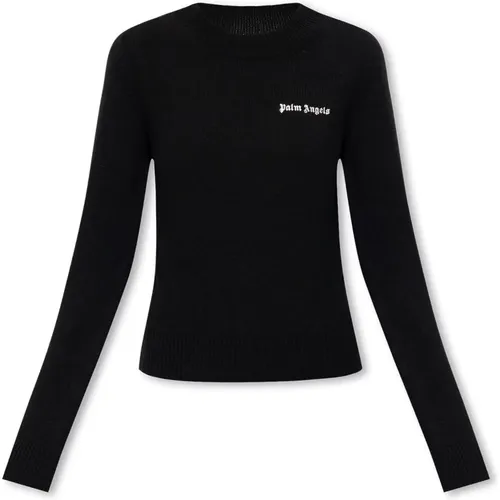 Sweater with logo , Damen, Größe: L - Palm Angels - Modalova