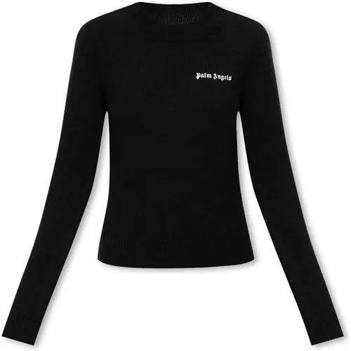 Sweater with logo , Damen, Größe: M - Palm Angels - Modalova