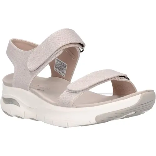 Flat Sandalen , Damen, Größe: 39 EU - Skechers - Modalova