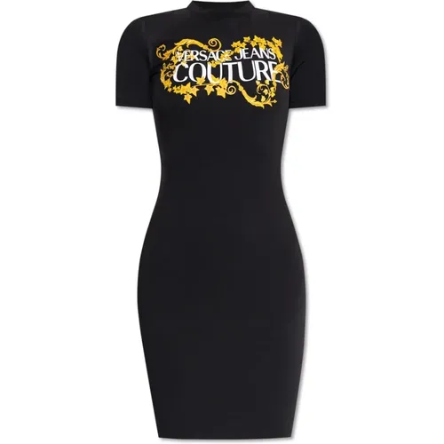 Kleid mit Logo , Damen, Größe: M - Versace Jeans Couture - Modalova