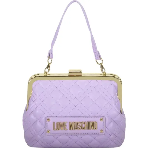 Gepolsterte Handtasche mit Abnehmbarem Riemen - Love Moschino - Modalova