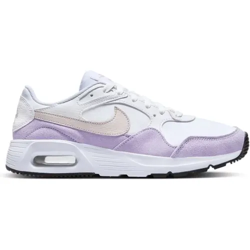 Air Max SC Sneakers White/Purple , female, Sizes: 5 1/2 UK, 6 UK - Nike - Modalova