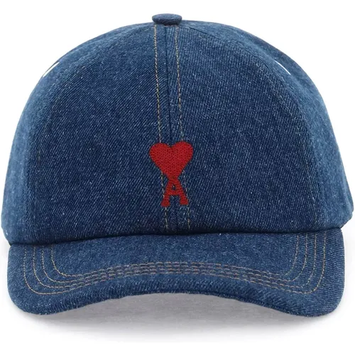 Cappello baseball red ami de cœur , unisex, Sizes: ONE SIZE - Ami Paris - Modalova