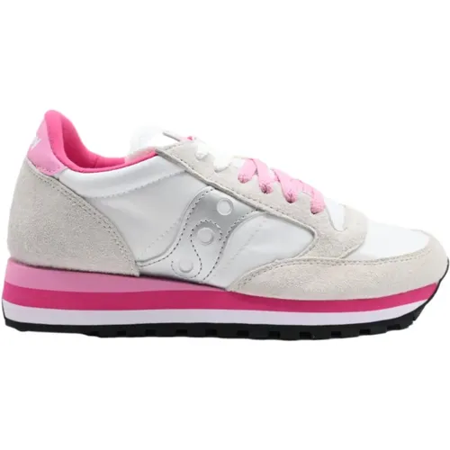 Jazz Triple White Gray Pink Sneakers , Damen, Größe: 37 EU - Saucony - Modalova