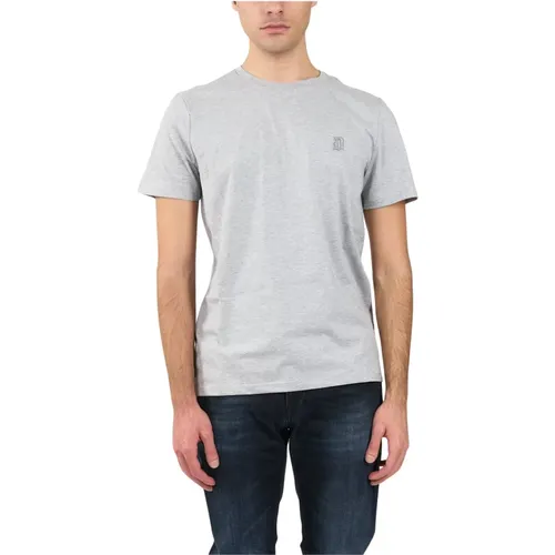 Jersey T-Shirt mit bestickter Brust - Dondup - Modalova