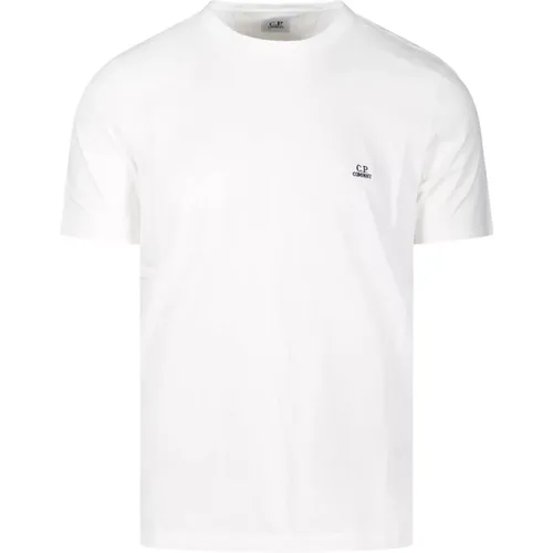 Weißes Logo T-Shirt , Herren, Größe: M - C.P. Company - Modalova
