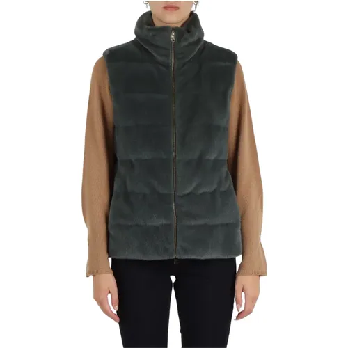 Ecopelliccia and nylon quilted vest , female, Sizes: XL, L - Emme DI Marella - Modalova